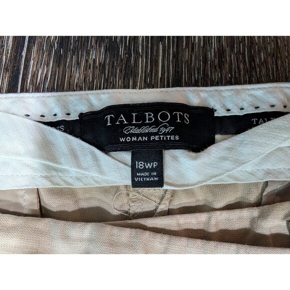 Talbots Signature Pants Womens 4 Tan Beige Slim Ankle Classic Fit Slacks 182 - Picture 3 of 6
